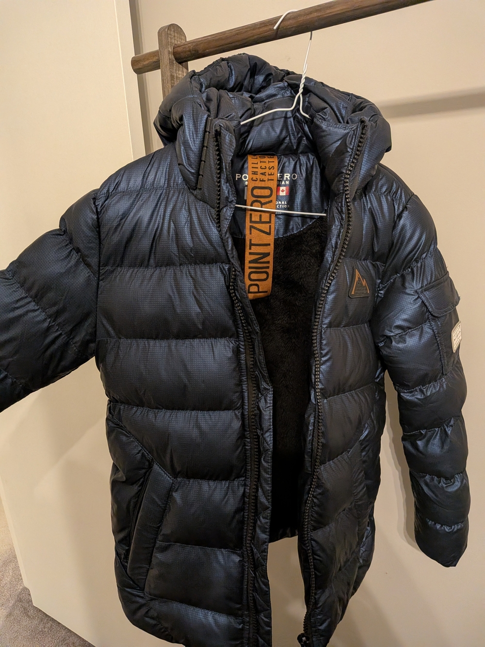 Point Zero Kids Navy Quilted Puffer Jacket with Hood